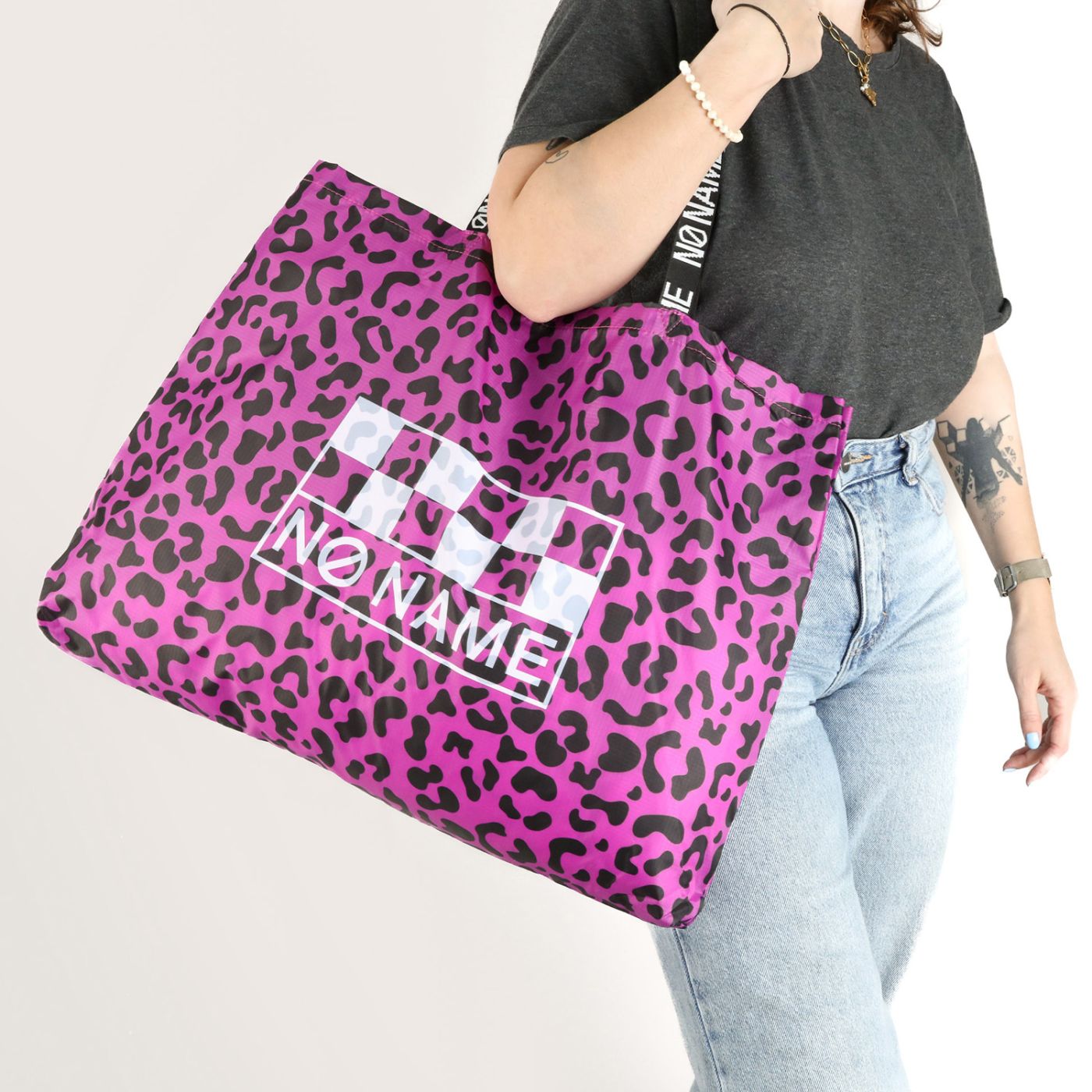 TOTE BAG NYLON LEO FUXIA